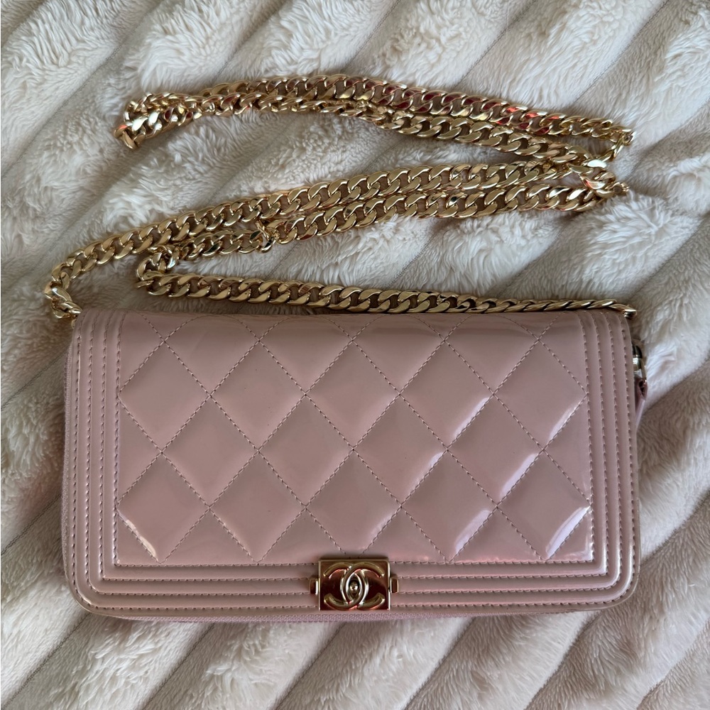 Chanel Boy Zipped Wallet on Chain Crossbody